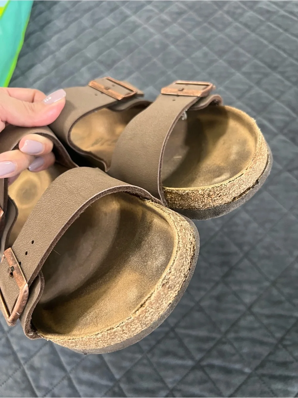 Birkenstock Arizona Sandals Men’s Size 10 10.5 43 Brown Leather slides